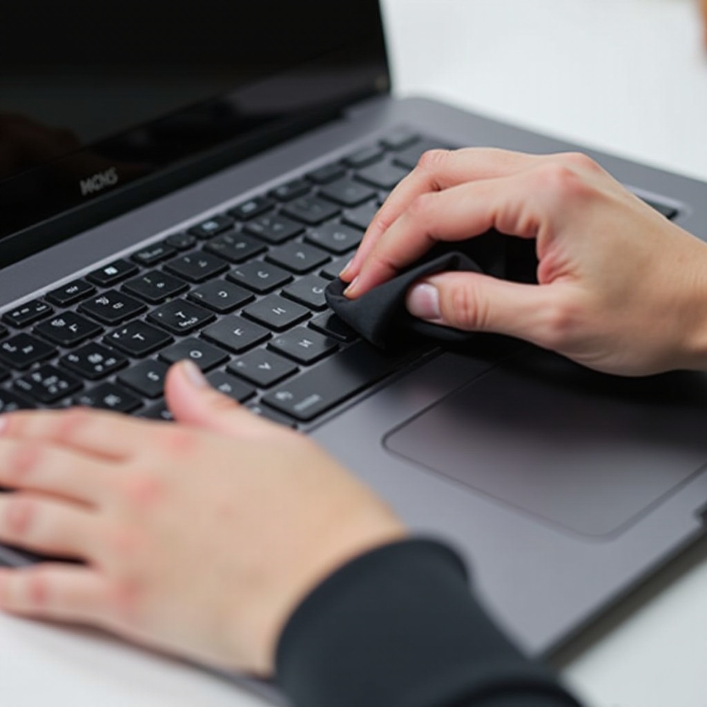 ink on laptop screen